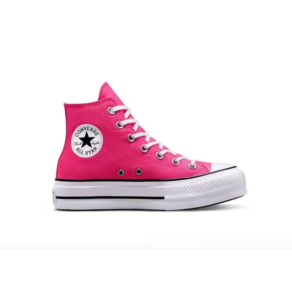 Converse CTAS Lift Hi Platform Women's Size 7 Pink/White Casual Shoes A08288F - Picture 4 of 10